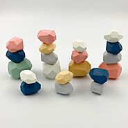 Wooden Stacking Gems 10 pieces