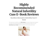 Highly Recommended Natural Infertility Cure E-Book Reviews
