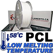 PCL Low Temperature Filament - Natural - 1.75mm | Filaments.ca