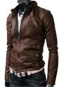 Buy Men's Slim Fit Brown Leather Jacket -UK Leather Factory