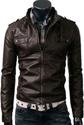 Strap Slimfit Rider Dark Brown Leather Jacket - Ocala - UK Leather Factory