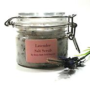 Natural Lavender Body Salt Scrub - Exfoliating Dead Sea Salt Scrub