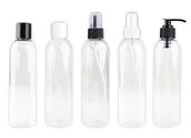 SET of 5 - Empty Spray Bottles / Dispensers for Lotion, Cream, Oils, 8 Oz. (clear)