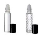 2 Roll-on Refillable Glass Perfume Bottle Purse or Travel Size .33 Fl. oz. 10ml