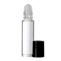 24 Plain 1/3 oz. Roll-on Refillable Glass Perfume With 3 - 5 ml. Droppers