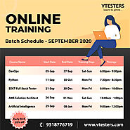 Online Training Schedule for September 2020.