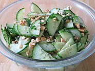 Sliced Cucumber Peanuts Salad