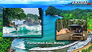 Pantai Pasir Putih dan Pantai Wedi Awu Malang, Bisa Surfing & Naik Perahu •