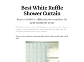 Best White Ruffle Shower Curtain