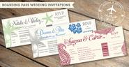 Wedding Invitations with Detachable RSVP Cards