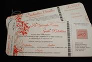 Boarding Pass Wedding Card 2014