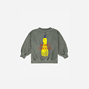 Shop Bobo Choses Yellow Squid Sweatshirt - Tinyapple