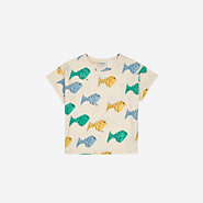 Shop Bobo Choses Multicolor Fish all over T-shirt - Tinyapple