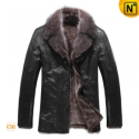 Goatskin Leather Lamb Fur Coat CW819068 - CWMALLS.COM