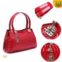 Shiny Women Black/Red Leather Handbags CW301301 - BAGS.CWMALLS.COM