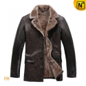 Hand Braided Sheepskin Leather Fur Coat CW819177 - CWMALLS.COM