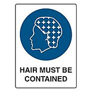 Hair Protection Signs | Safety Signs Direct