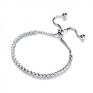 DiamonDust Jewellery Sterling Silver Tennis Friendship Bracelet Created with Swarovski Zirconia