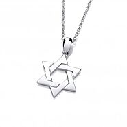 Sterling Silver Classic Star of David Necklace