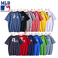 MLB NY Embroidery Printing Short Sleeve T-shirt New York Yankees