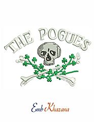 The Pogues Skull embroidery design