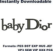 Dior Baby Logo Embroidery Design