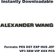 Alexander wang logo embroidery design | Alexander wang logo embroidery design pes format.