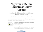 Nightmare Before Christmas Snow Globes