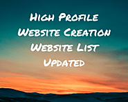 Profile Creation Site List Updated - 2020