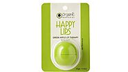 Organic Harvest Happy Lips, Green Apple Lip Balm with Mint