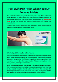 Feel Swift Pain Relief When You Buy Codeine Tablets