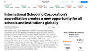 International Schooling Corporation's accreditation creates a new opportunity for all schools and institutions global...
