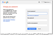 How do you change the Gmail password quickly