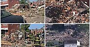 An explosion in Baltimore America destroyed many houses