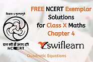 Class 10 NCERT Exemplar Maths Chapter 4 Quadratic Equations | Swiflearn