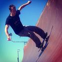 Riding the #halfpipe at west beach #skate #park #adelaide - it's a monster