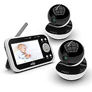 Video Baby Monitor with 2 Digital Cameras,LBtech Wireless Video Monitor,4.3 inches LCD,Automatic Night Vision,Two-Way...