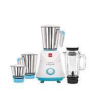 Buy Cello GNM_Elite Mixer Grinder, 500W, 3 Stainless Steel Jar and 1 Juicer Jar (Blue) Online at Low Prices in India ...