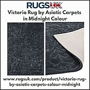 Victoria Rug by Asiatic Carpets in Midnight Colour