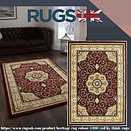 Heritage Rug by Think Rugs in 4400 Red Colour