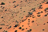 Flying over the Kalahari Desert