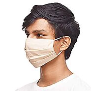 Gubbacci Soft Cotton Flat Pleated Design Face Mask For Men's | Reusable, Breathable, Machine Washable And Skin Friendly