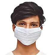 Gubbacci Cotton Reusable Men's Pleated Face Mask with 2 Ply Protection | Washable, Premium Printed Pleated Design And...