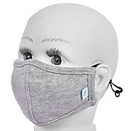 Gubbacci Standard Kids & Youth Face Mask - Cotton Face Cover (2-4 Years, Melange Gray)