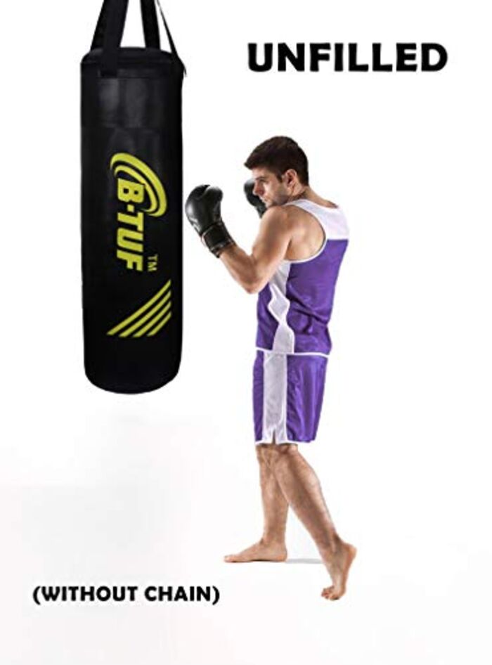 Aurion Unfilled Punch Bag 4ft 5ft 6ft Boxing kickboxing bag with hanging chain 