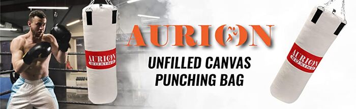 Aurion Canvas Punching Bag-Unfilled with Free Chain Heavy Bag 
