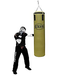 AURION Rex Leather Unfilled Heavy Punch Bag 2 ft 3ft 4ft 5ft Boxing MMA Sparring Punching Training Kickboxing Muay Th...
