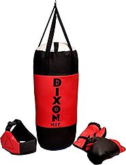 Toyshine Kids Polyester Boxing Kit with Gloves and Head Guard, Medium (30 Inches) - 5-8 Years, Red