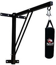 XpeeD Boxing Combo Set Unfilled Synthetic/Carbonium Thick Leather Made Punching Bag (4 Feet, Black)