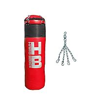 Buy Hard Bodies 4 Feet Synthetic Leather Punching Bag- RED- Filled Online at Low Prices in India - Amazon.in